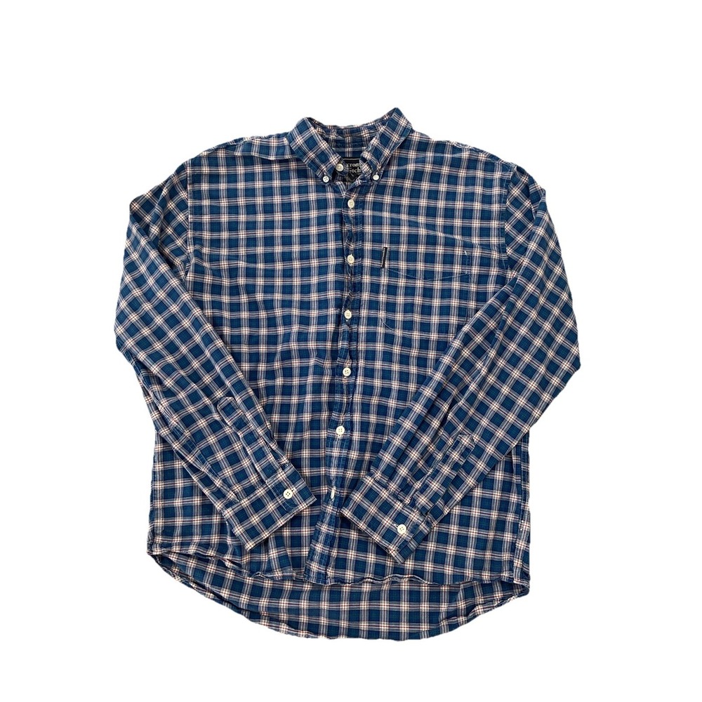 Abercrombie & Fitch 100%‎ Cotton Flannel L Blue